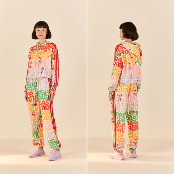 NWT adidas x FARM RIO 3-Stripes Hoodie Pearl Citrine (HS1196) SIZE SMALL Rare - Picture 4 of 8